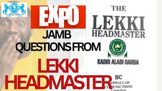 Real JAMB Questions from LEKKI HEADMASTER novel | Expo of Questions that could come out!