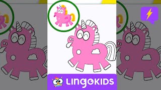 How draw a UNICORN STEP BY STEP 🦄 Drawing for kids | Lingokids #shorts