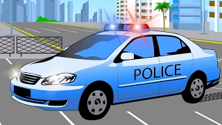 The Blue Police Car vs Car Friend | Bip Bip Cars & Trucks Cartoon for children