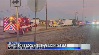 Firefighters battle overnight house fire south of Abilene