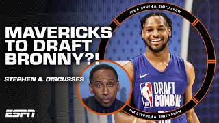 Stephen A.: The MAVERICKS might draft Bronny James BEFORE the Lakers 😳 | The Ste
