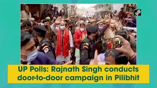 UP Polls: Rajnath Singh conducts door-to-door campaign in Pilibhit