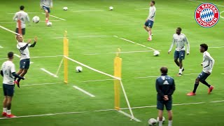 Football tennis match: Thiago & Perišić vs. Alaba & Coman | FC Bayern Training