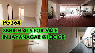 3BHK Brand New Flats near South End Metro - Jayanagar/Basavanagudi at 1.30 Cr | PG364 | Real Estate