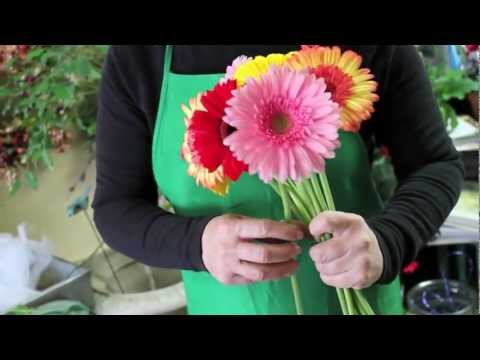 DIY How to make your own wedding bouquet with gerbera daisies DIY How to make your own wedding bouquet with gerbera daisies