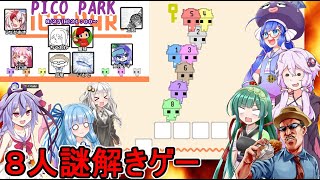 【#PICO PARK】ふにんがすメンバー８人でカオス協力謎解きアクションゲームをプレイ！【#VOICEROID実況プレイ】#01