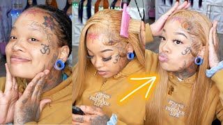 She has tattoos on her Hairline! | $52 OFF Honey Unit Coupon Code inside!🍯  #VSHOWHAIR