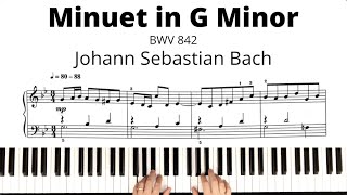 Menuet in G Minor, BWV 842 by JS Bach (RCM Level 5 List A - 2015 Piano Celebration Series)