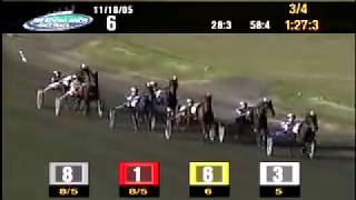 2005 Meadowlands FLAWLESS BLUESTONE Breeders Crown 3YO Filly Trot Elimination Dave Miller