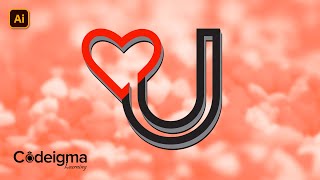 Letter U Logo Design Illustrator |Design 3| Lettermark Logo Series | Codeigma Learning