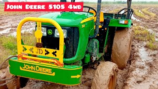 Onwer எடுத்த john Deere 5105 4 wheel drive performance video. #shorts