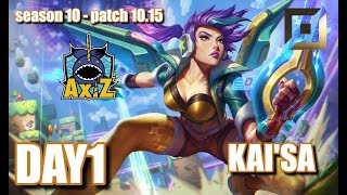 【韓国サーバー/D3】AXZ DAY1 カイ=サ(Kai'sa) VS ザヤ(Xayah) BOT - Patch10.15 KR Ranked【LoL】