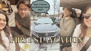 First Staycation in Canada..!! Here only for the view | Wait! Did we reach the US? Travel on Budget