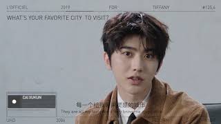 【Eng Sub 蔡徐坤/Cai Xukun】Q\u0026A L’Officiel X Tiffany