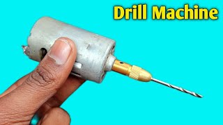 Mini Drill Machine Making at Home l DC Motor se Drill Machine kaise banaye