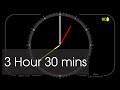 3 Hour 30 Minutes - Analog Clock Timer & Alarm - 1080p - Countdown