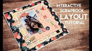 Interactive Scrapbook Layout - Scrapbooking Store August Kit
