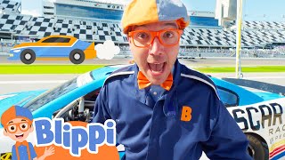 Blippi Becomes a NASCAR Racer! Educational Videos for Toddlers