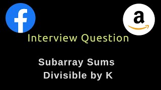 Subarray Sums Divisible by K - Python