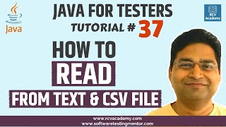 Java for Testers #37 - How to Read Data from CSV and Text File in Java