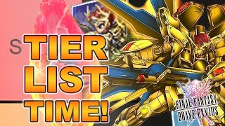 tier list? but it only contains the best (i swear it's not just rizer)  | Final Fantasy Brave Exvius