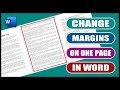 Change Margins on ONE PAGE Only | Section Breaks in Word