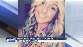 Memorial held for teen crash victim