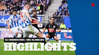 Puntendeling in het Abe Lenstra stadion | Highlights sc Heerenveen - NEC Nijmegen