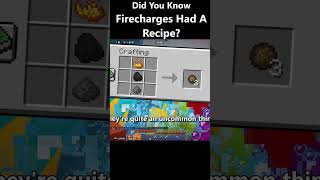 Firecharges have a Minecraft Recipe? #shorts