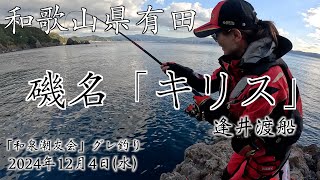 逢井渡船　和歌山　有田　キリス　グレ釣り 　2024年12月4日  和泉潮友会