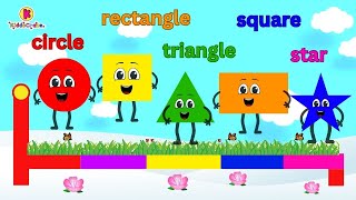 Five Little Shapes Jumping on the Bed | Nursery Rhymes | Kids Song #kidssong #nurseryrhymes #kids