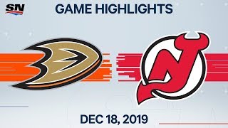 NHL Highlights | Ducks vs Devils – Dec. 18, 2019