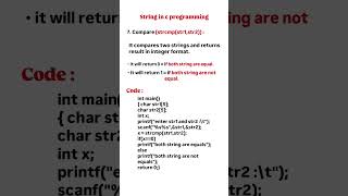🔍 Compare Strings in C with strcmp() 🔥 | C Programming Tutorial | #Coding #CProgramming