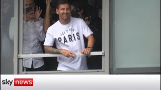 Lionel Messi arrives in Paris following his signing to PSG
