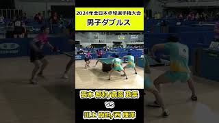 【全日本卓球2024】テンポ良くラリーを制す！！【張本智和/森薗政崇vs西康洋/川上尚也】#shorts #short #卓球#pingpong