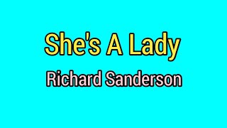She's A Lady - Richard Sanderson (Lyrics Video)