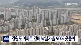 [단신]강원도 아파트 경매 낙찰가율 90% 웃돌아/210708