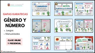 🌟Juegos GÉNERO Y NÚMERO. Aprende gramática de manera divertida. ESPAÑOL PARA NIÑOS