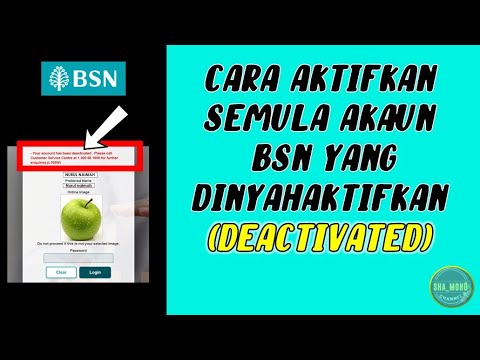 Cara Aktifkan Semula Akaun Bsn Untuk Pengaktifan MyBSN Online - YouTube