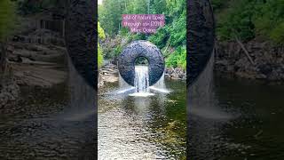 Refreshing museum to visit in Norway 🇳🇴 #kistefos #museum #nature #travel #shorts #reaction #water