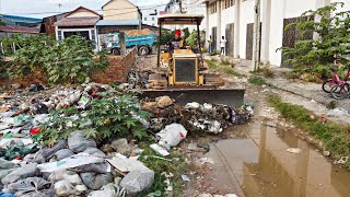 Wonderful New Project! Budollzer Push soil Delete Garbage on Flooded Road