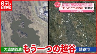 【越谷市】市の形そっくりの池発見  \