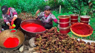 Asi se extrae la pasta de achiote para preparar nuestras recetas al estilo de Doña Viky