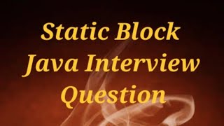 Static Block Java Interview Question @javasip-official