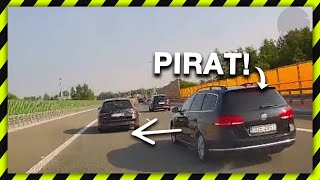 Pirat w VW prawie doprowadza do tragedii na S7 | PIRAT!