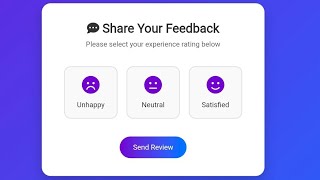 📝 Interactive Feedback UI Project using HTML CSS JavaScript | Step-by-Step Tutorial