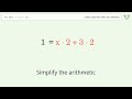 Solve 1=(x+3)2: Linear Equation Video Solution | Tiger Algebra