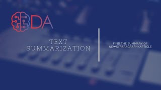Text Summarization | Optimum Data Analytics