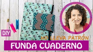 Cómo HACER 1 FUNDA  PERSONALIZADA de TELA para 1  AGENDA  | sin patrón