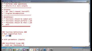 Functions in Python 2.7 Part 1: Introduction